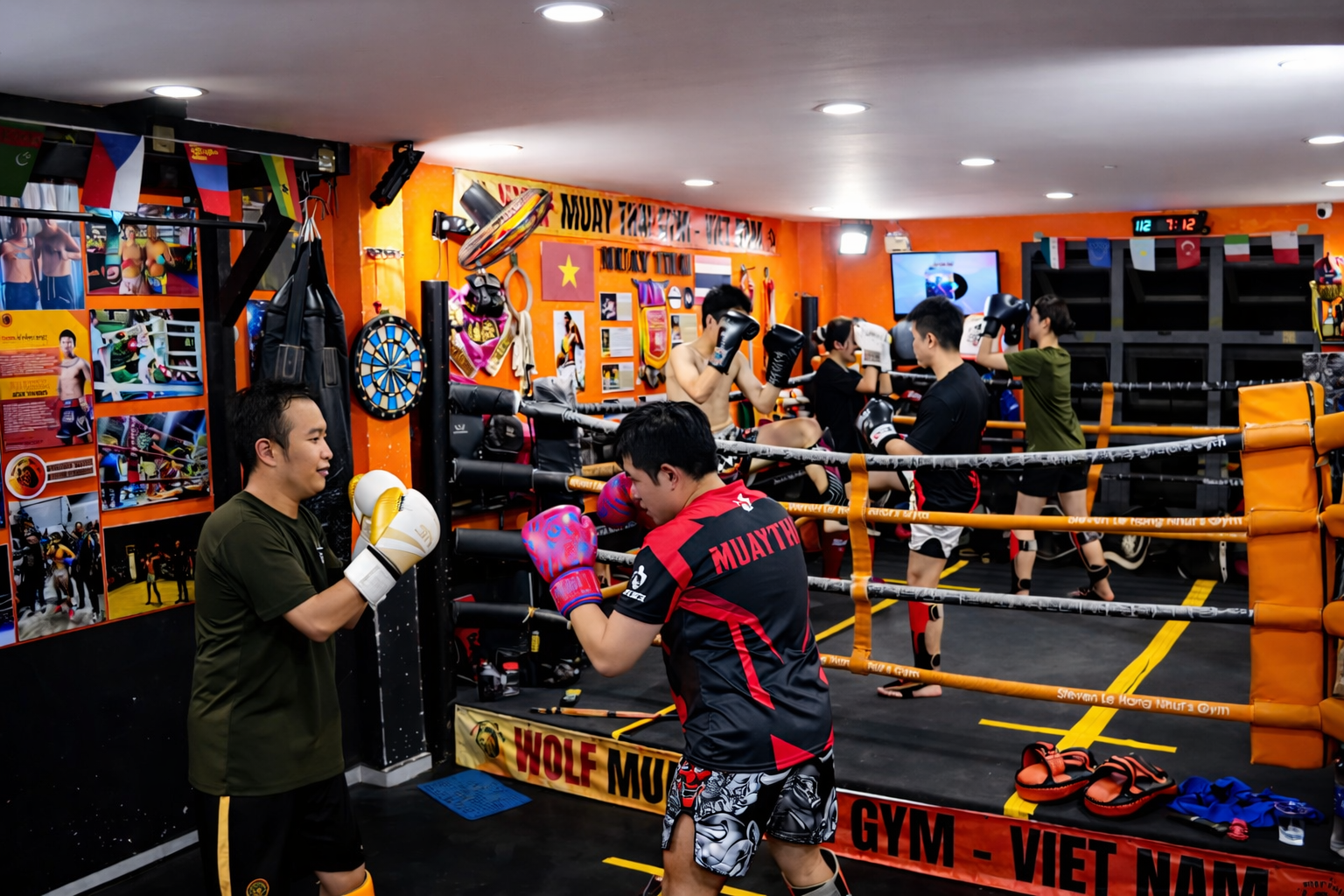 Hoc vien luyen tap co xat tai phong tap Muay Thai uy tin Quan 5